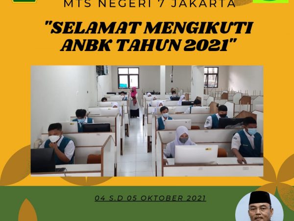 45 Peserta Didik MTs Negeri 7 Jakarta Ikuti ANBK Tahun 2021